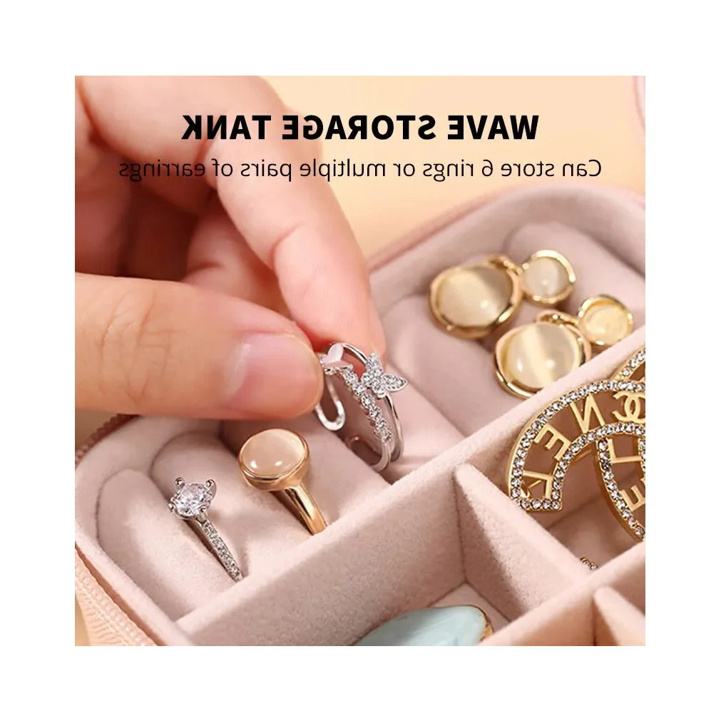Mini PU Leather Jewelry Organizer Box | Travel Storage Case