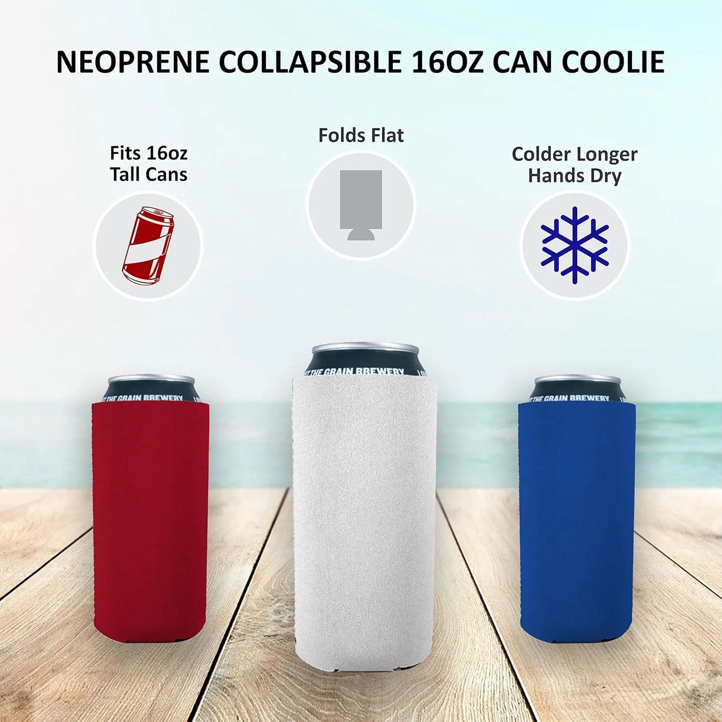 500mlCan Cooler Sleeves Beer/Energy Drink Blank Skinny Premium Quality Blank Neoprene 16oz Can Holders Beverage Thermocoolers Peaceful Pleasures Health and Wellness