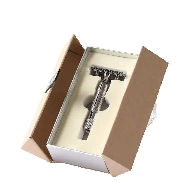 Yaqi CASTOR Stainless Steel Safety Razor 0.45mm Blade Gap 79MM Length And 13MM Dameter Handle For The Ideal Choice Shaving Peaceful Pleasures Health and Wellness