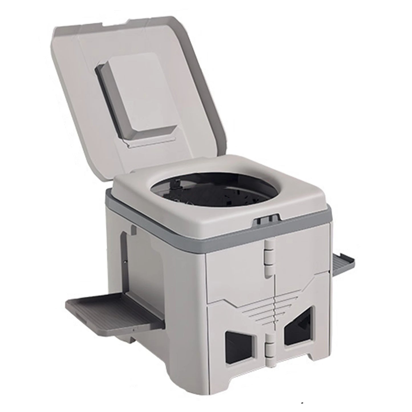Collapsible Travel Toilet with Lid Camping Toilets Reusable 150KG Load Capacity for Tent Hiking Boating Long Road Trips Peaceful Pleasures Health and Wellness Sandy