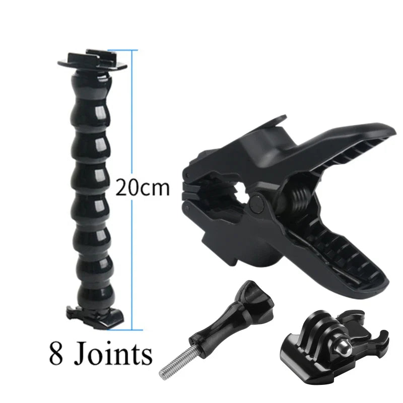 Flex Clamp Gooseneck Mount for GoPro Hero 12 11 Insta360 DJI