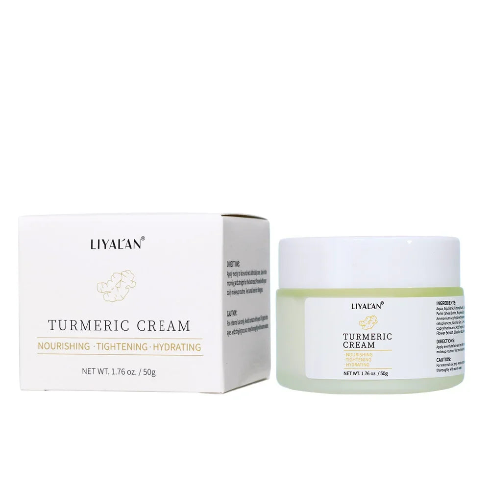 LIYALAN Turmeric Face Cream – Shea Butter & Squalane 50g Peaceful Pleasures Health and Wellness Turmeric Cream China Mainland 50g