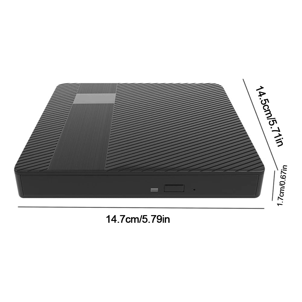 Portable CD DVD ROM USB 3.0 & Type-C DVD RW CD Writer Drive for /Linux Windows 7/8/10/11 Laptop PC Peaceful Pleasures Health and Wellness