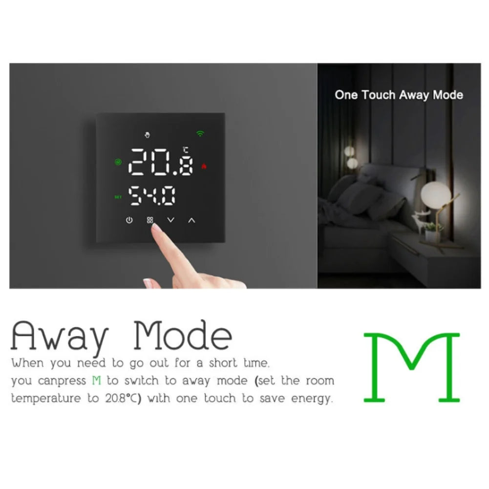 Wifi-enabled Thermostat Compatible Tuya Smart Life Programmable Floor