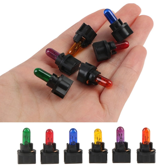 10PCS 12V T5.5 Led Bulb W1.2WCar Interior Lights Dashboard Heating Indicator Wedge Auto Instrument Lamp Air Conditioning Lamp Peaceful Pleasures Health and Wellness