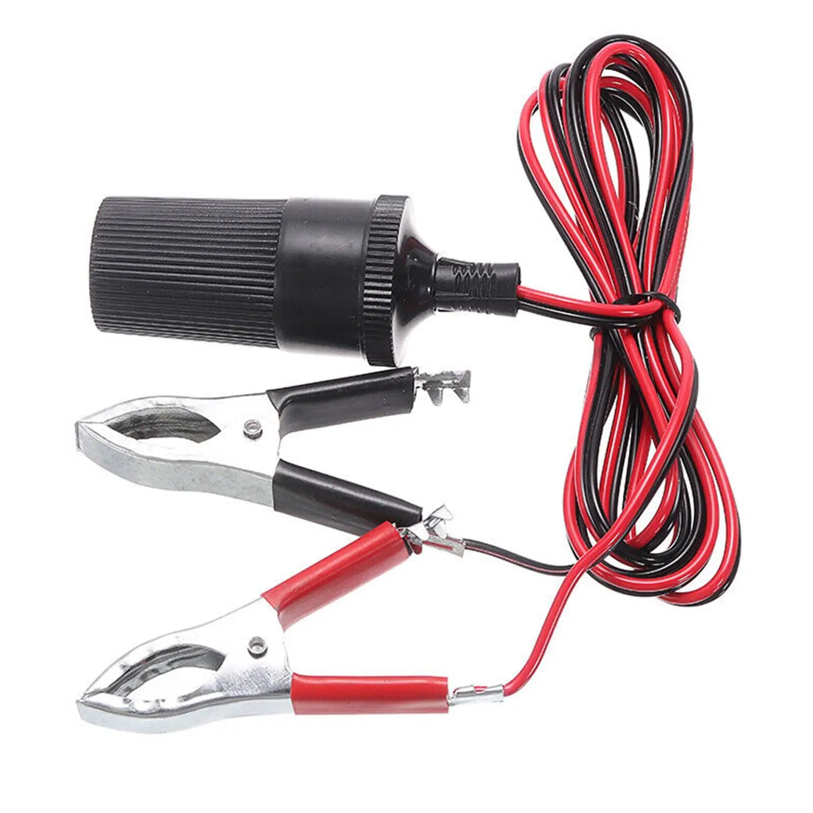 Car Battery Terminal Clamp Clip-on Cigarette Lighter Car Accessories 12V 15A Female Batteries Socket Plug Power Socket Adaptor Peaceful Pleasures Health and Wellness