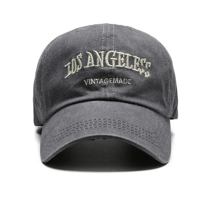 Washed Embroidered Baseball Cap – Unisex Adjustable Sun Hat