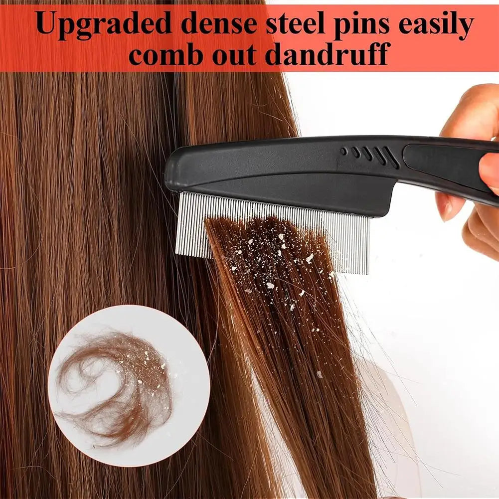 Stainless Steel Fine Tooth Comb | Scalp & Hair Care Tool