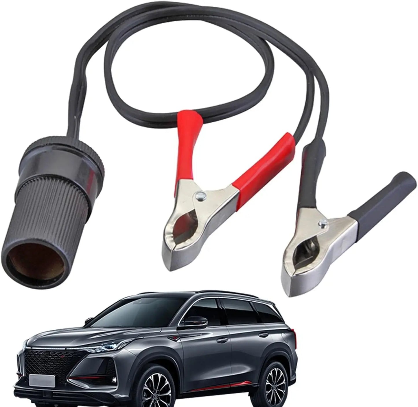 Cigarette Lighter Extension Cord, 12V Car Battery Clamp-on Extension Charge Cable, Cigarette Lighter Extension Cord Peaceful Pleasures Health and Wellness 4pcs