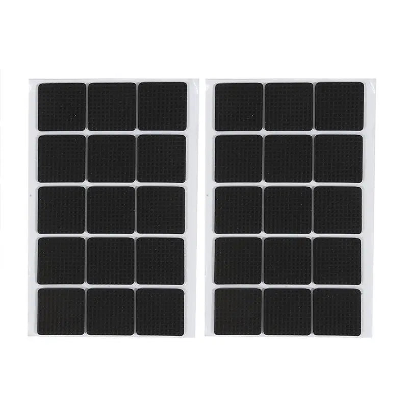 Self Adhesive Floor Protector Pads Chair Leg Table Feet Furniture Anti Slip Bumper Noise Reduction Mat Wear Resistant Felt Pads Peaceful Pleasures Health and Wellness Square 2.7cm