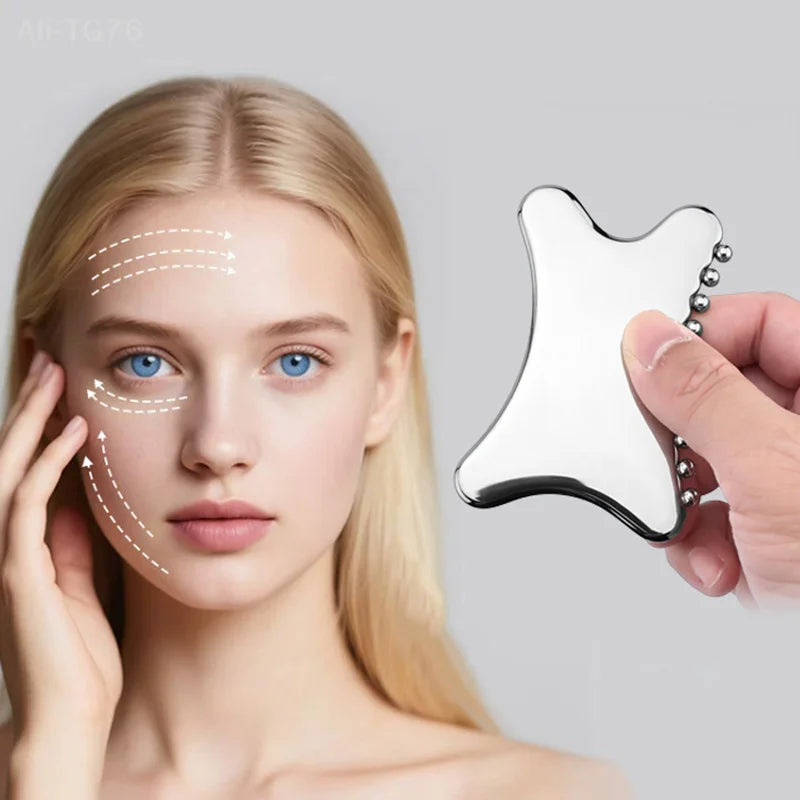 Stainless Steel Gua Sha Facial Massage Tool | Lifting Board