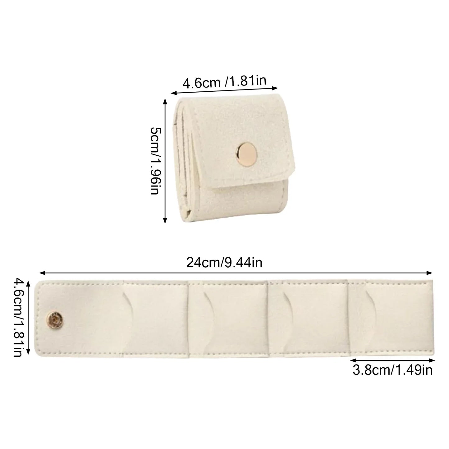 Compartmented Jewelry Bag Ring Necklaces Earrings Organizer Bag Small Accessories Simple and Portable Travel Jewelry Storage Bag Peaceful Pleasures Health and Wellness