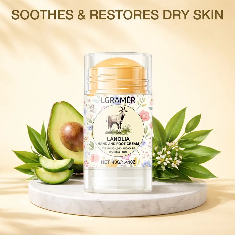 Lanolin Hand and Foot Cream for Dry Cracked, Easy to Carry & Use, Excellent Moisturizing,Long-Lasting Hydration for Hands,Ankles Peaceful Pleasures Health and Wellness