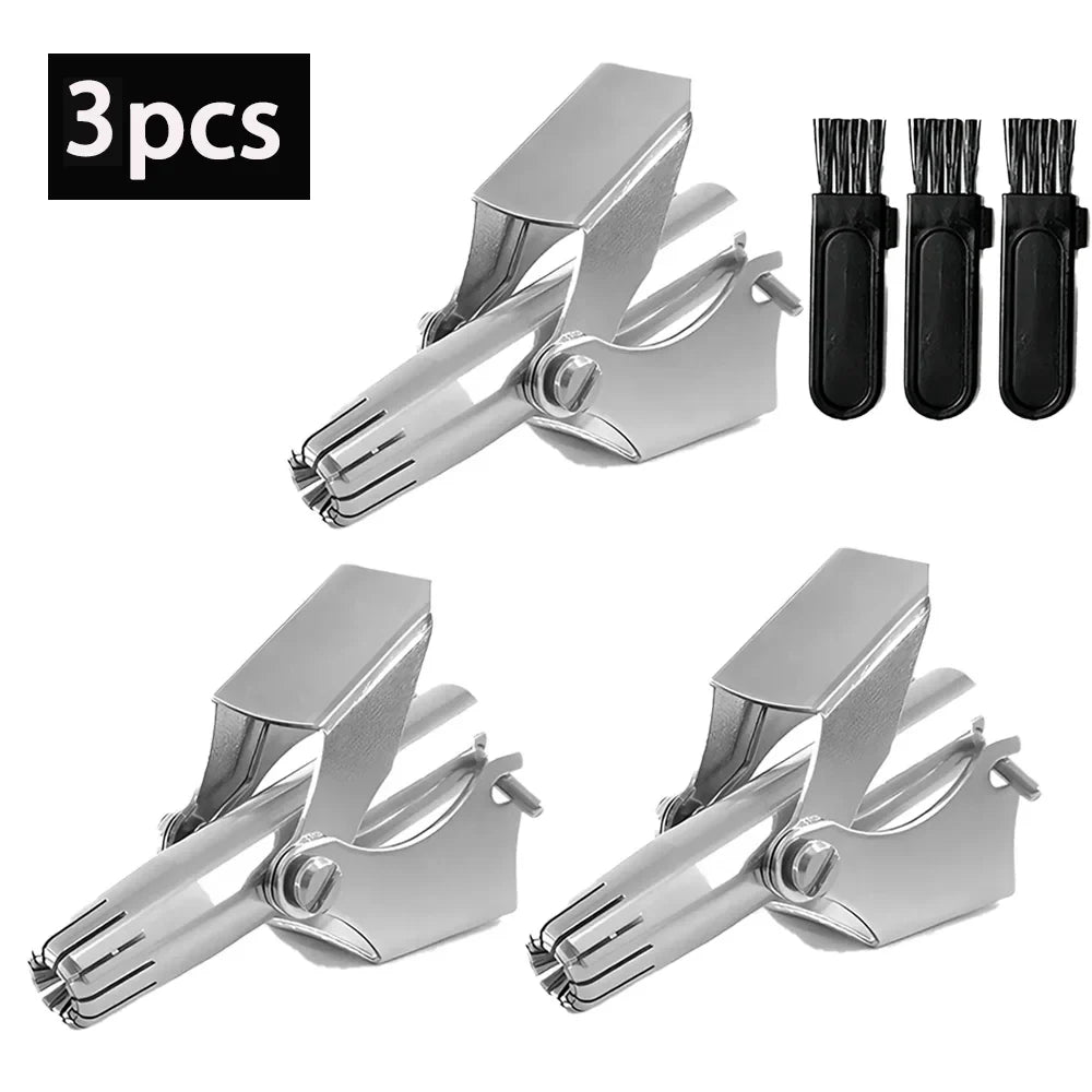 Manual Stainless Steel Nose & Ear Hair Trimmer – Painless