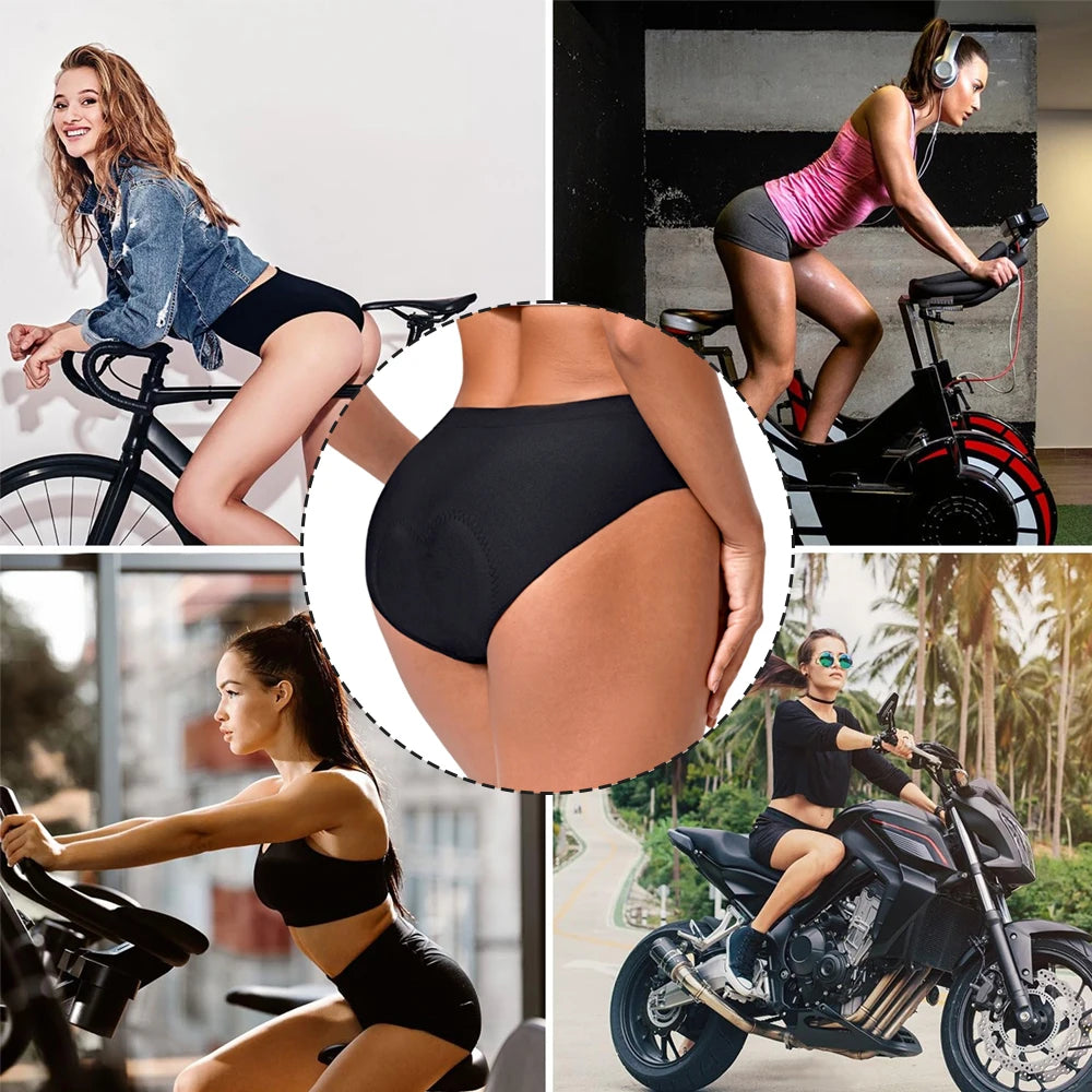 Women's 4D Padded Bike Underwear High Quality Comfortable Cycling Bicycle Shorts Biking Briefs Biker Cycle Undershorts for Women Peaceful Pleasures Health and Wellness