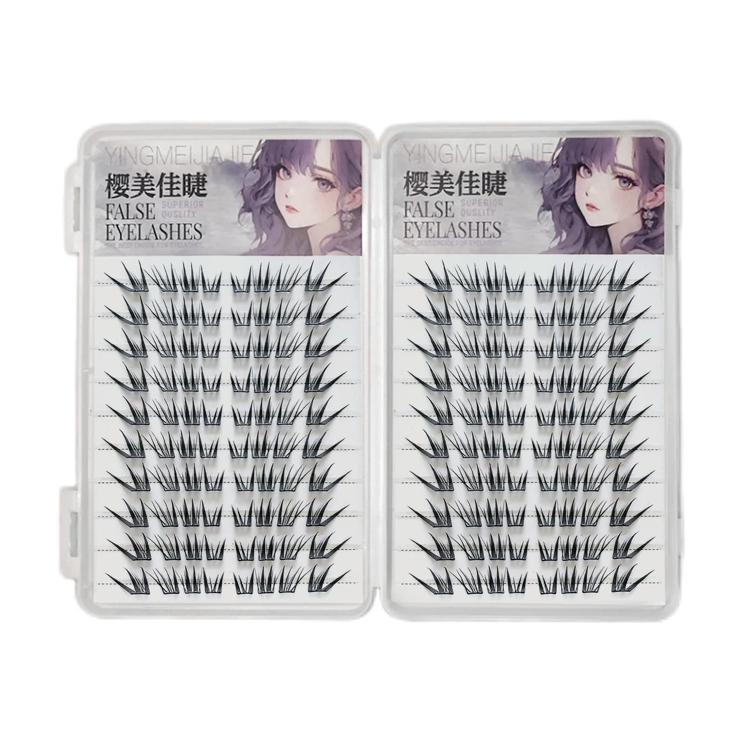 Fluffy Lazy Cat Comic False Eyelashes Korean Style Natural Look Curling Diy Eyelash Extensions For Women Daily Makeup & Party Peaceful Pleasures Health and Wellness 20 rows 160 strands