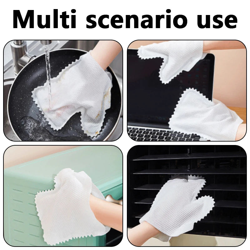 Non-Woven Dust Cleaning Gloves Wet Dry Use – 10 to 30 Pack
