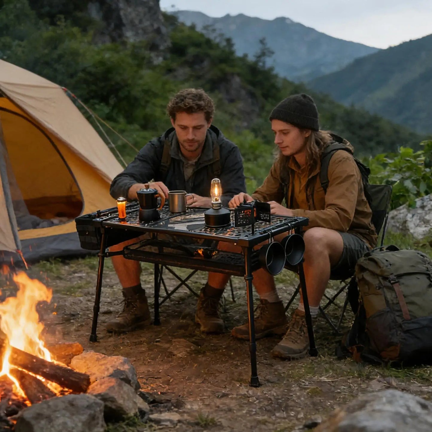 Aluminum Folding Camp Table – Adjustable, Non-Slip & Portable