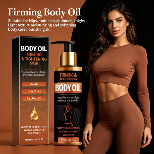 Firming Body Oil Skin Elasticity Enhancer for Buttocks Abdomen Thighs Tightening Sagging Skin Smoothing Moisturizing Massage Oil Peaceful Pleasures Health and Wellness