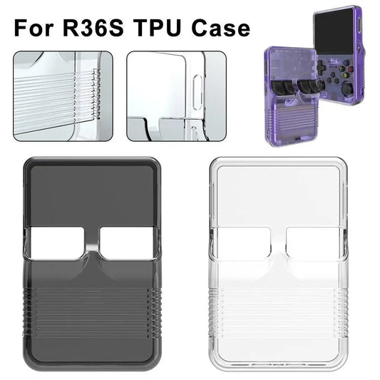 Transparent TPU Case for R36S Handheld Game Console Console Protective Case Oasis Select