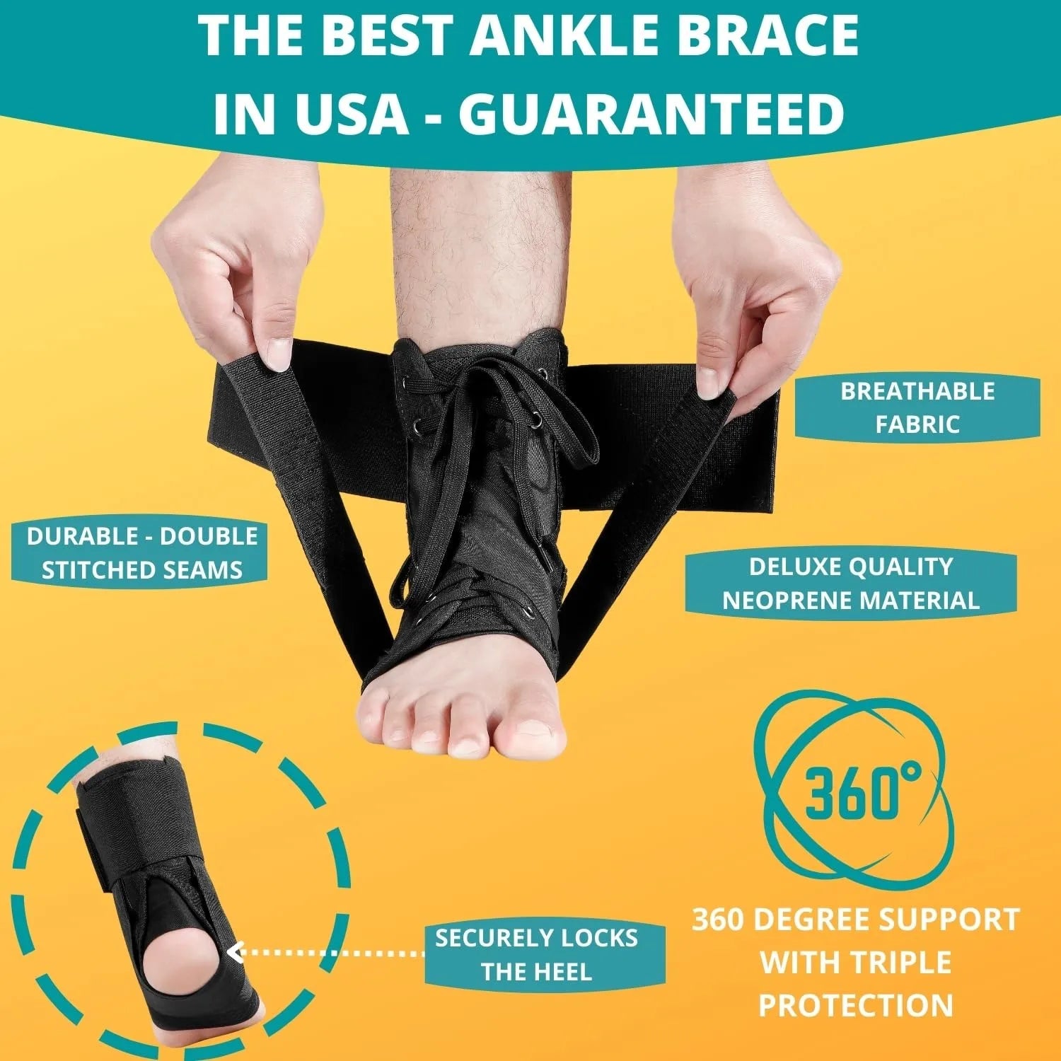 1Pcs Adjustable Lace-Up Ankle Support, Suitable for Both Men And Women - Breathable Sports with Flexible Stability ,, Non-Slip Peaceful Pleasures Health and Wellness