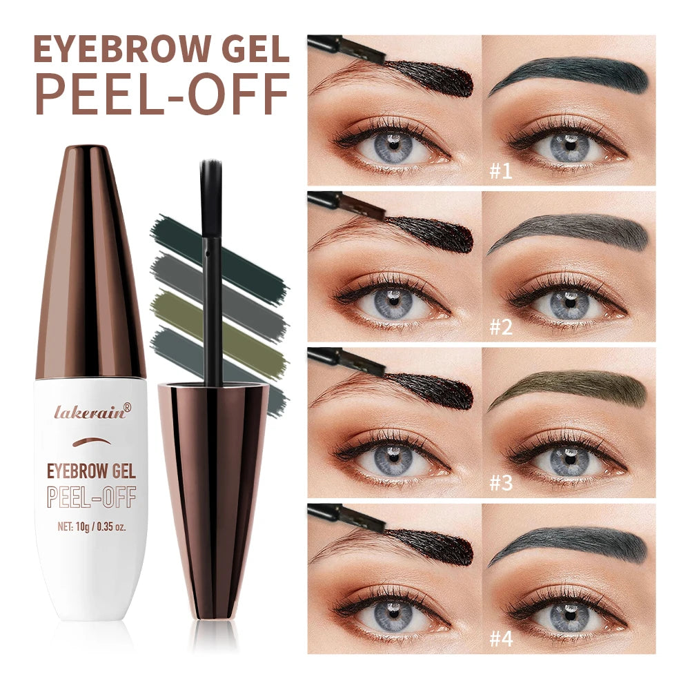 Waterproof Peel Off Eyebrow Gel Tint Semi Permanent Tattoo Brow Tint Transfer-proof, For Fuller & Defined Looking Brows Makeup Peaceful Pleasures Health and Wellness