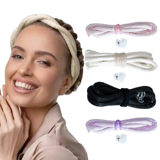 Heatless Curling Rod Headband | Silk Overnight Hair Curler Heatless Hair Curler Peaceful Pleasures Health and Wellness