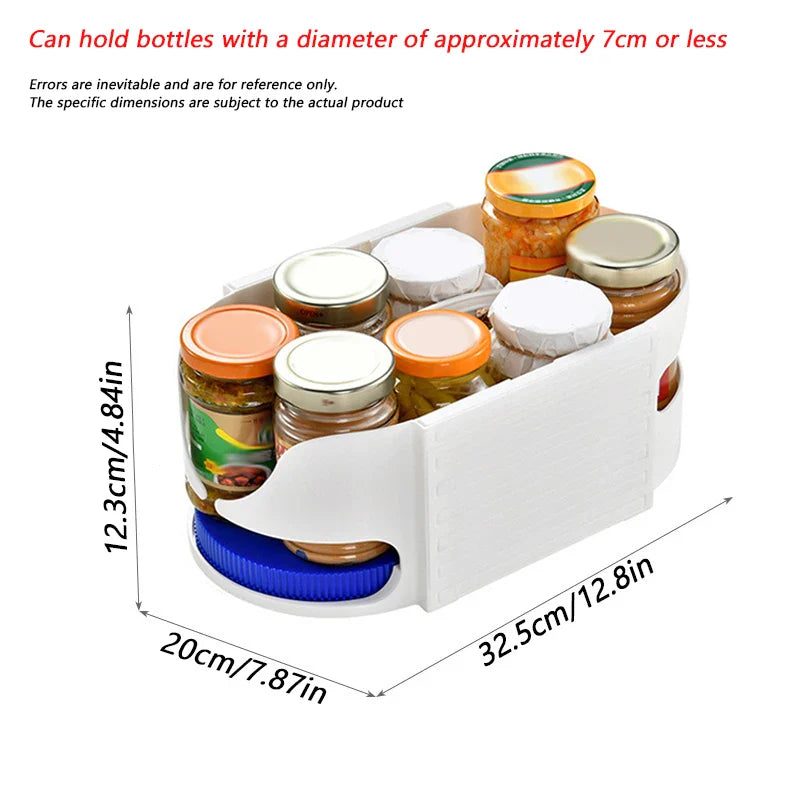 360° Rotating Turntable Organiser – Fridge & Cabinet Spice Rack