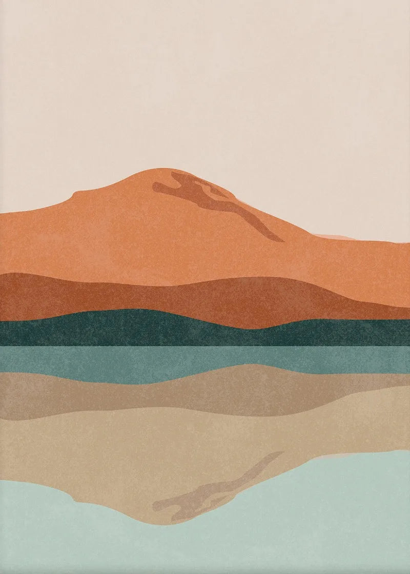 Mid Century Modern Desert Cactus Canvas Wall Art Print