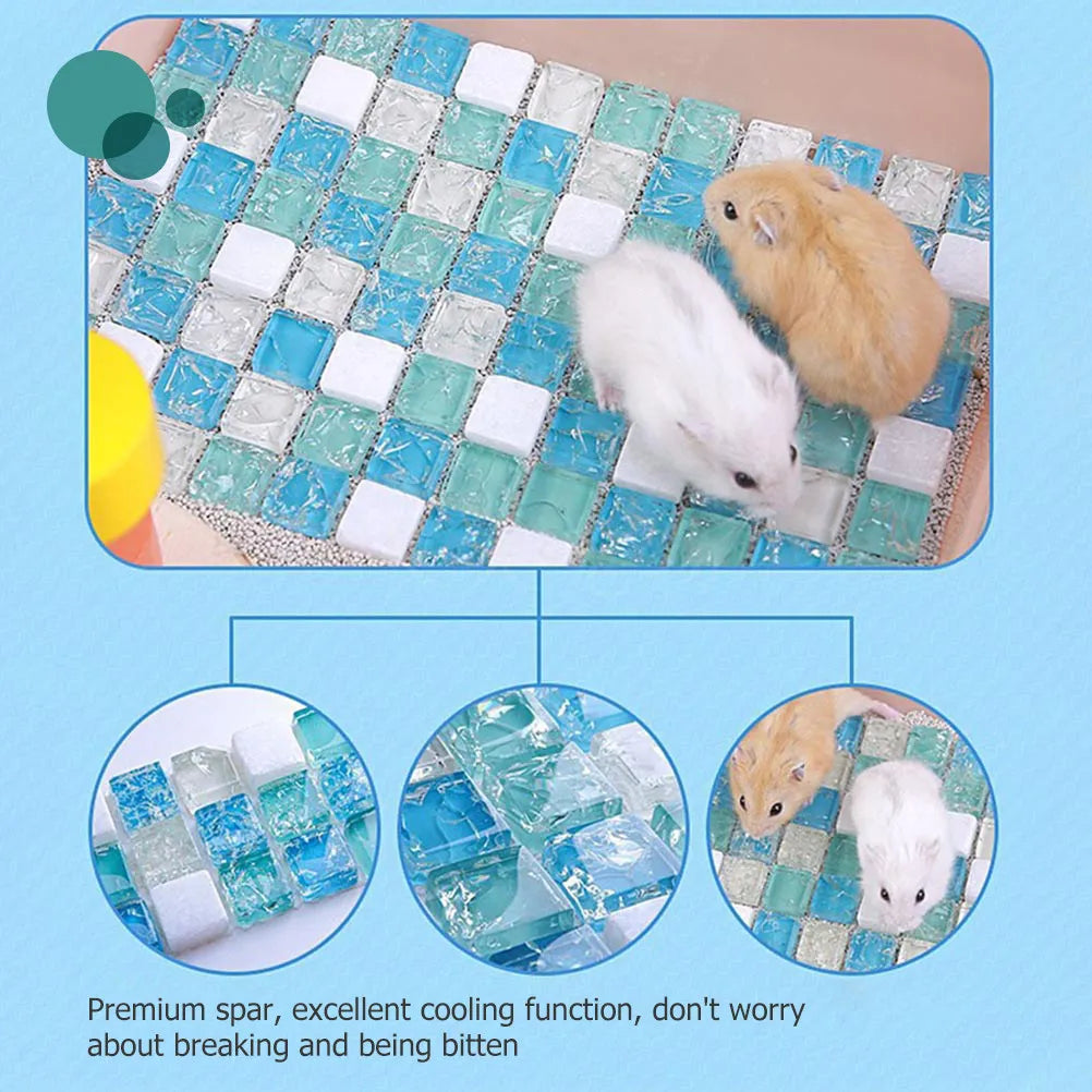 Premium Spar Cooling Board for Hamsters Bunnies Small Pets Summer Cool Sleeping Mat Pet Cage Cooling Pad Comfortable Peaceful Pleasures Health and Wellness Default Title