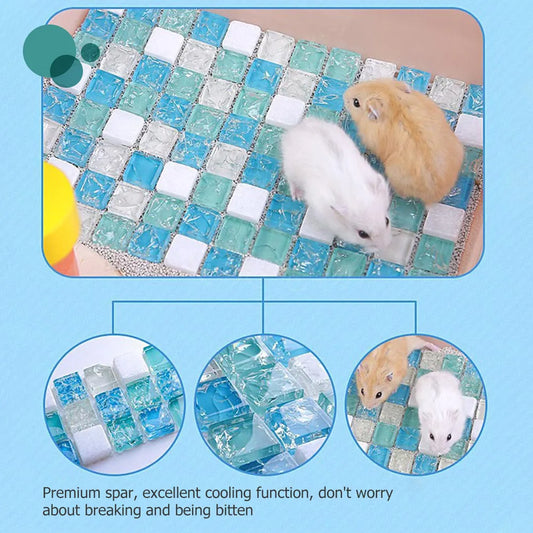 Premium Spar Cooling Board for Hamsters Bunnies Small Pets Summer Cool Sleeping Mat Pet Cage Cooling Pad Comfortable Peaceful Pleasures Health and Wellness Default Title