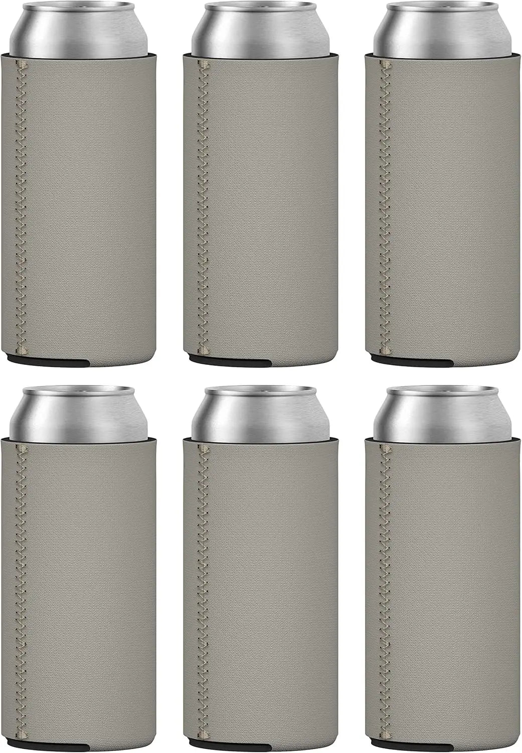 Cooler Sleeves Bulk Sublimation Insulated Foam for Beer Collapsible Plain Drink Holder Cold Soda Insulator, 12oz Regular Peaceful Pleasures Health and Wellness 6 Grey