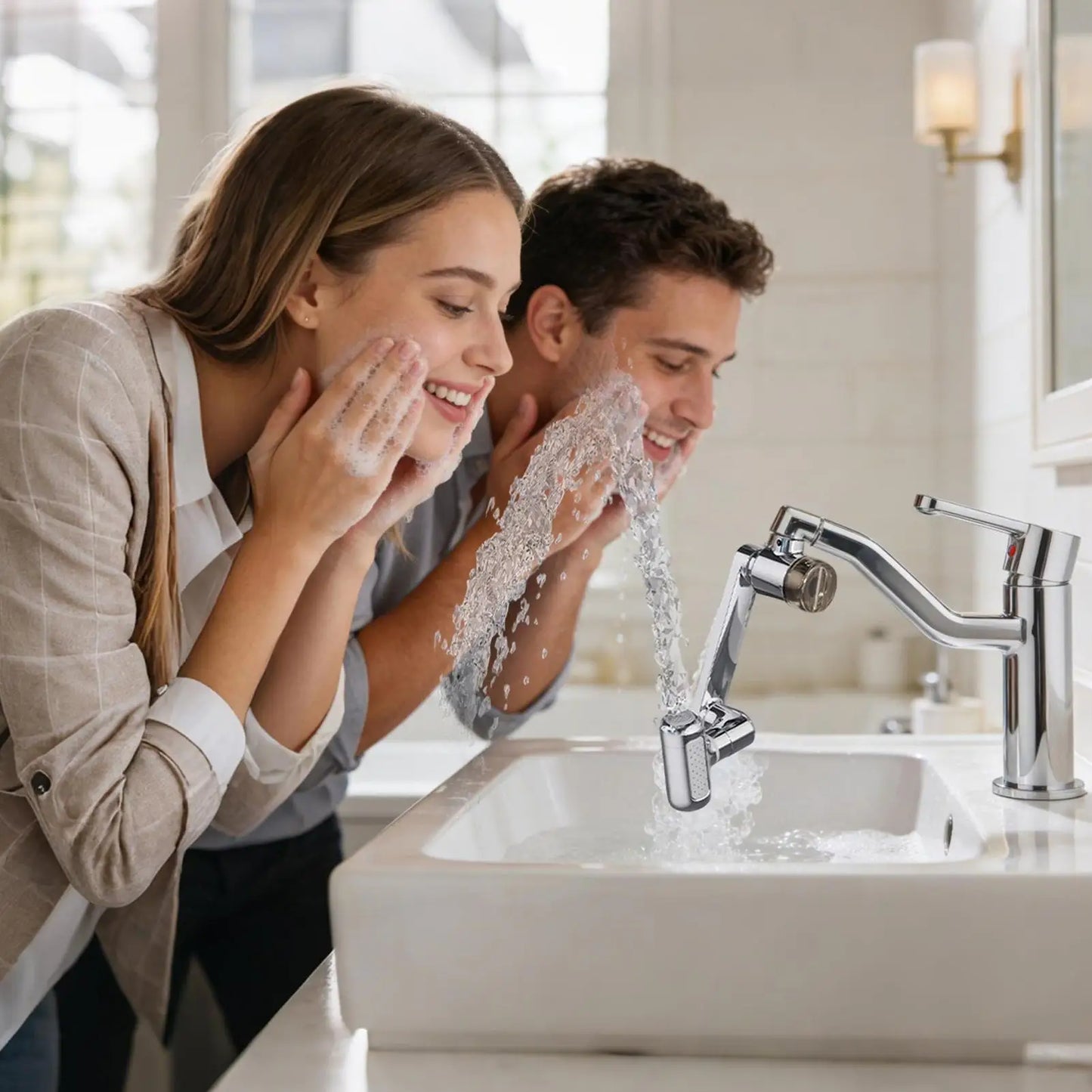4-Mode Rotatable Faucet Extender | Facial Mist & Water Filter Faucet Extender Peaceful Pleasures Health and Wellness