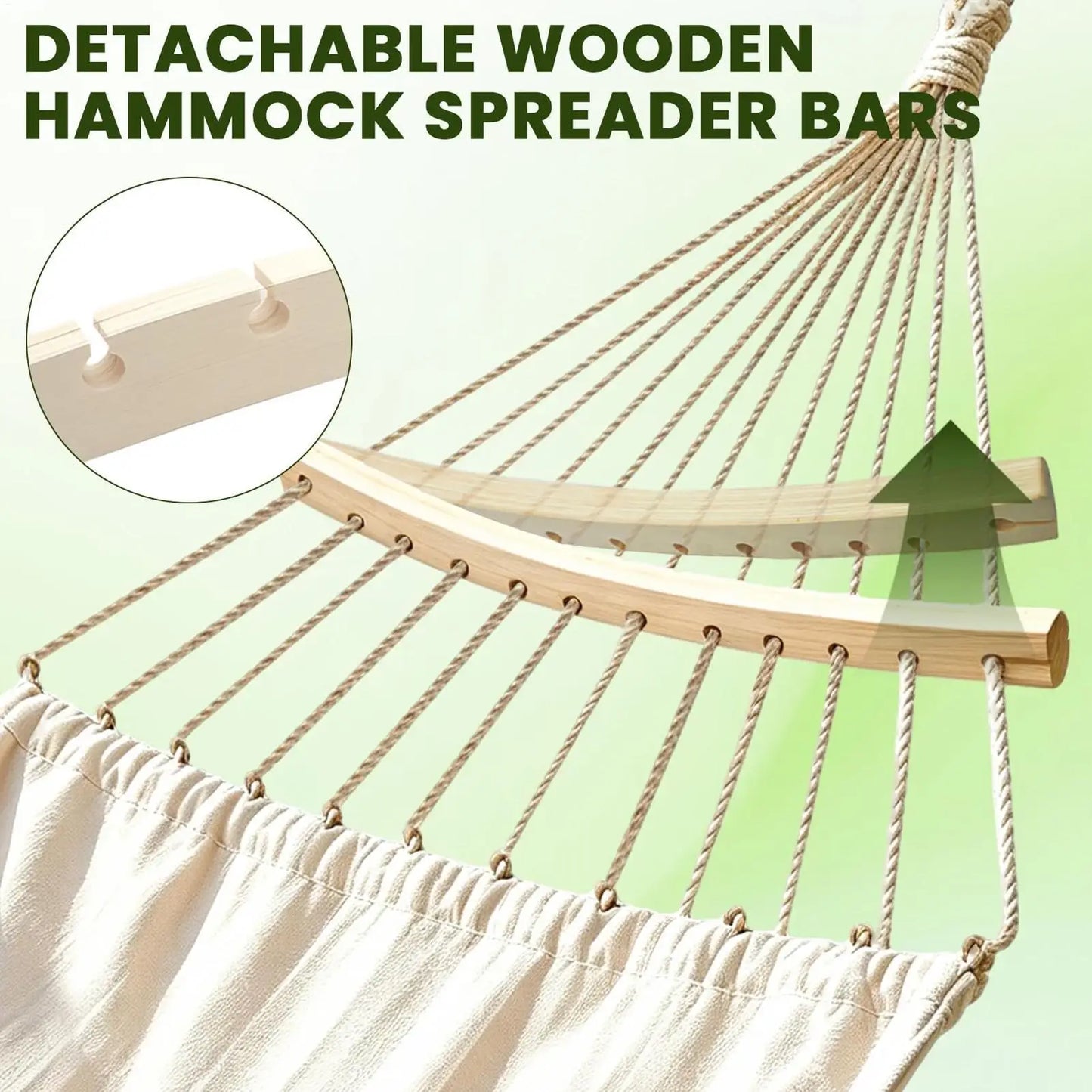 Wooden Hammock Spreader Bars – Detachable 2-Pack (40 & 50cm)