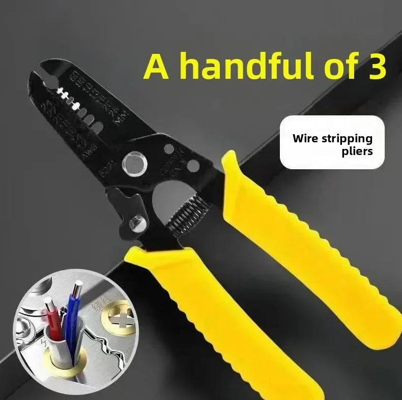 Professional Electrician Pliers, Multi-Function Wire Stripping and Crimping Tool for Electrical Wiring, Must-Have Electrician Peaceful Pleasures Health and Wellness