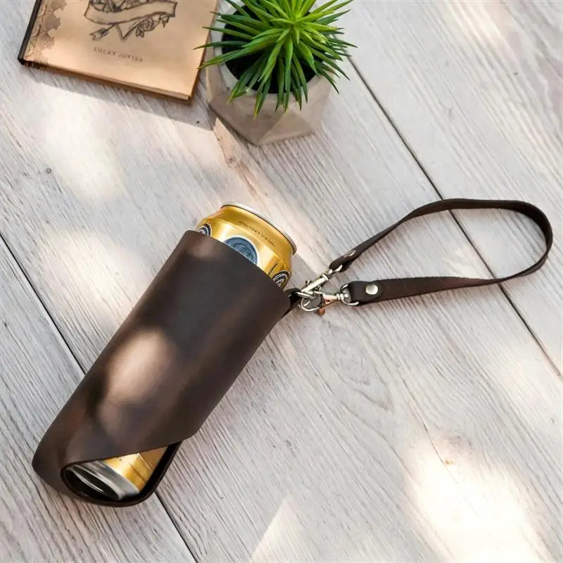 PU Leather Water Bottle Holder with Belt Clip | Hands-Free Carry