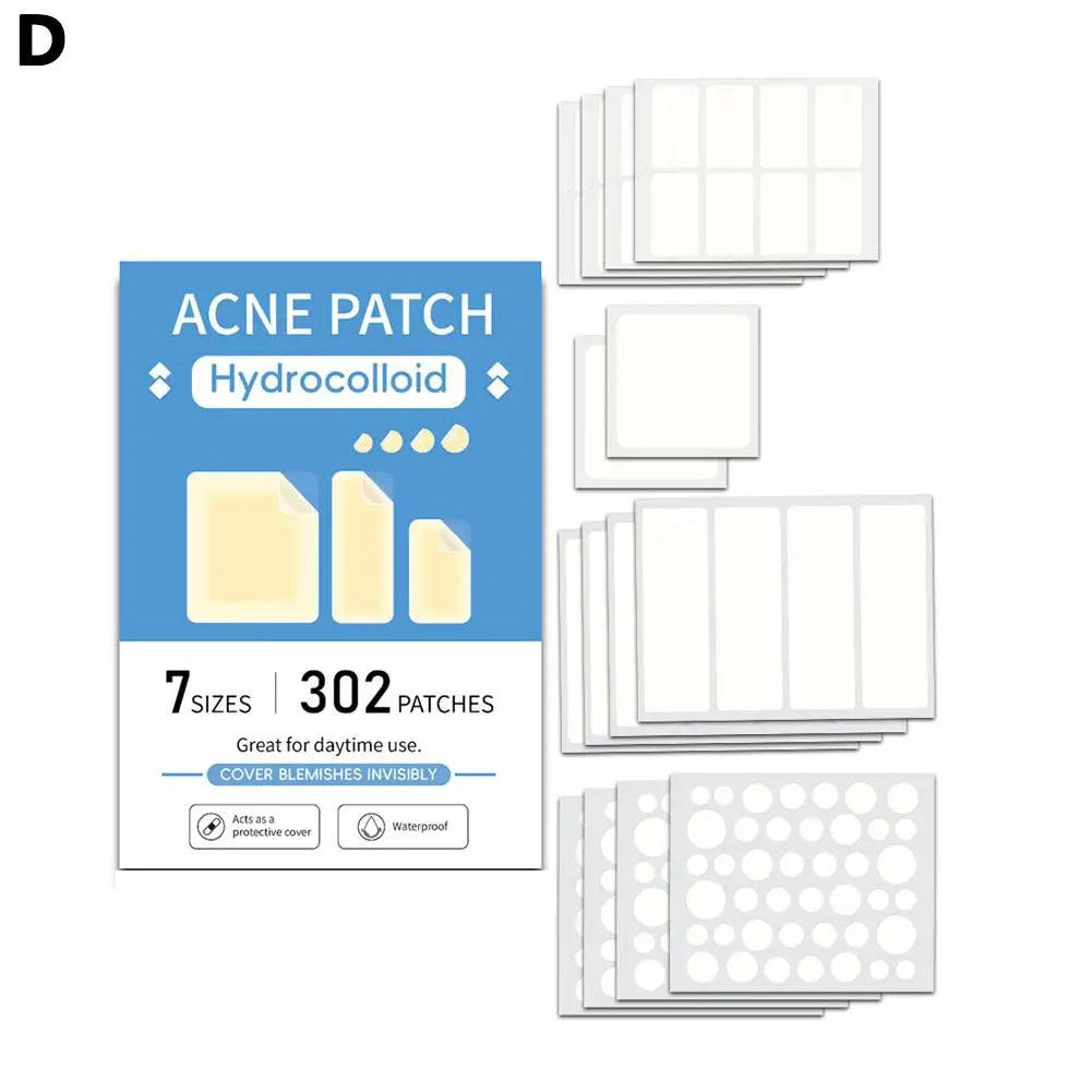 Hydrocolloid Pimple Patches – Mixed Sizes Invisible Acne Spot Stickers for Zits, Spots & Blemishes Peaceful Pleasures Health and Wellness 302pcs