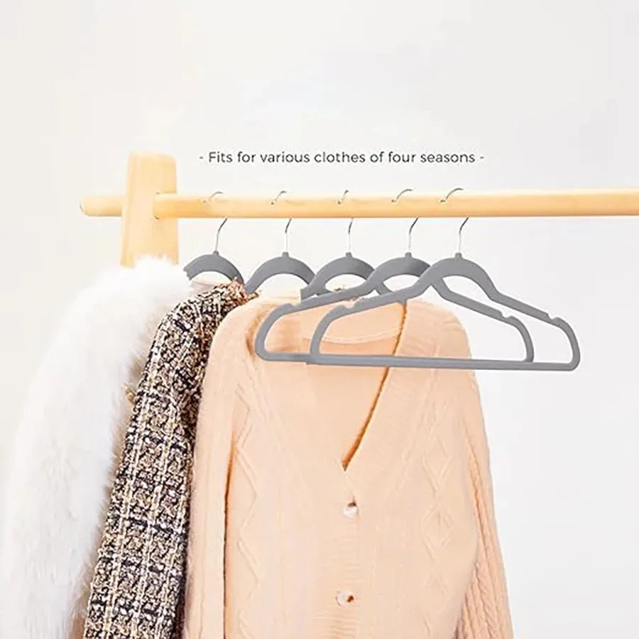 10/20/30pcs Velvet Hanger, Heavy Duty Non-Slip Hanger for Coat Pants and Formal Wear, Space Saving Garment Felt Hanger Peaceful Pleasures Health and Wellness