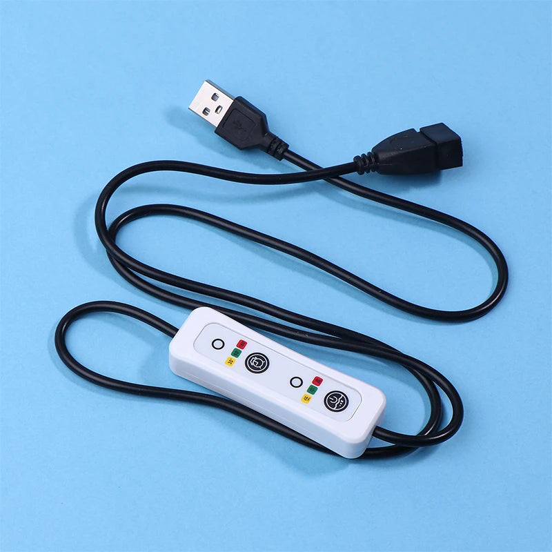 1Pc High Quality 3-Timing 0.5h/1.5h/3h 3-Speed Controller For USB Ceiling Fan LED Lamp Power Extension Switch Cable Length 70cm Peaceful Pleasures Health and Wellness