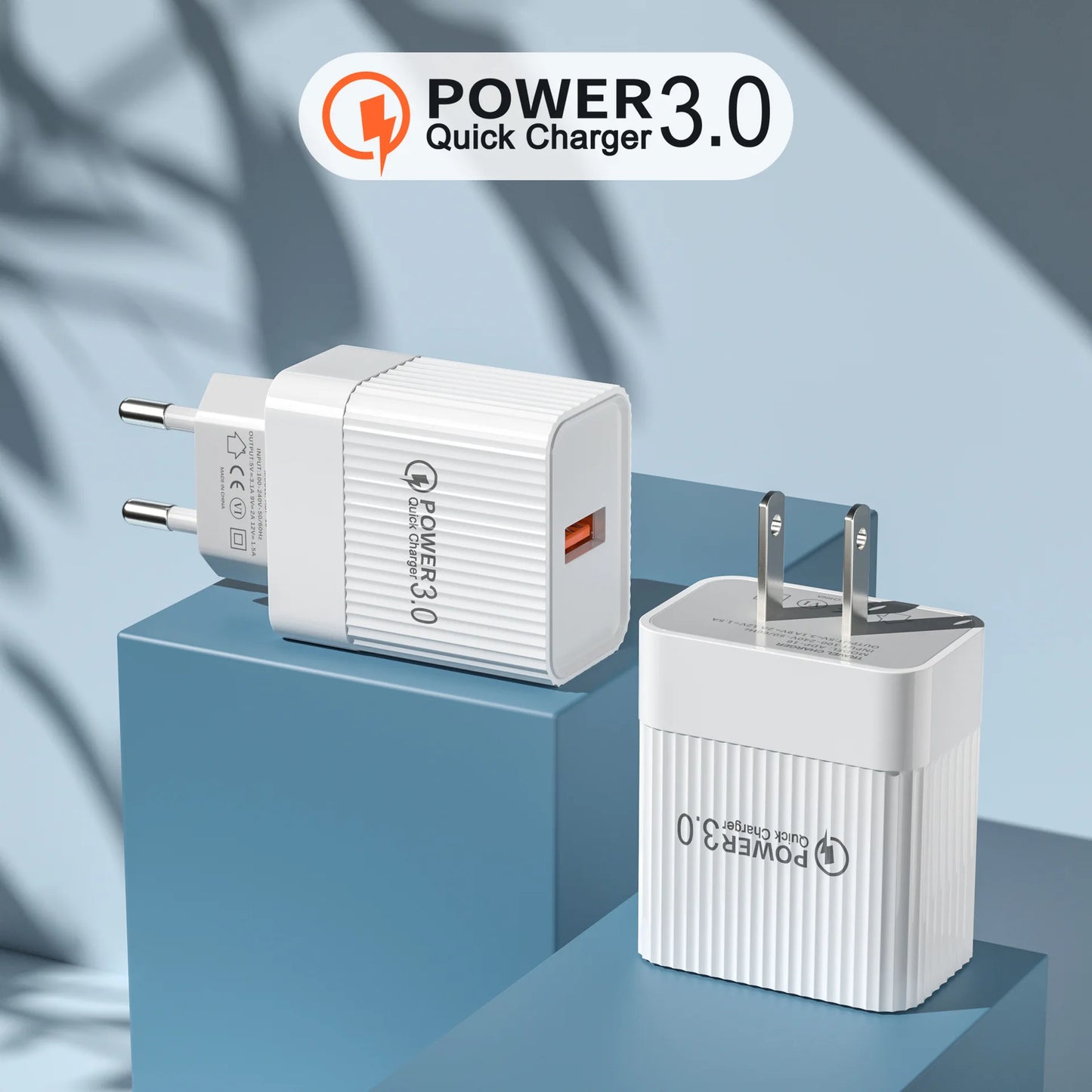 20W QC 3.0 Fast USB Wall Charger – EU/US Plug | All Phones