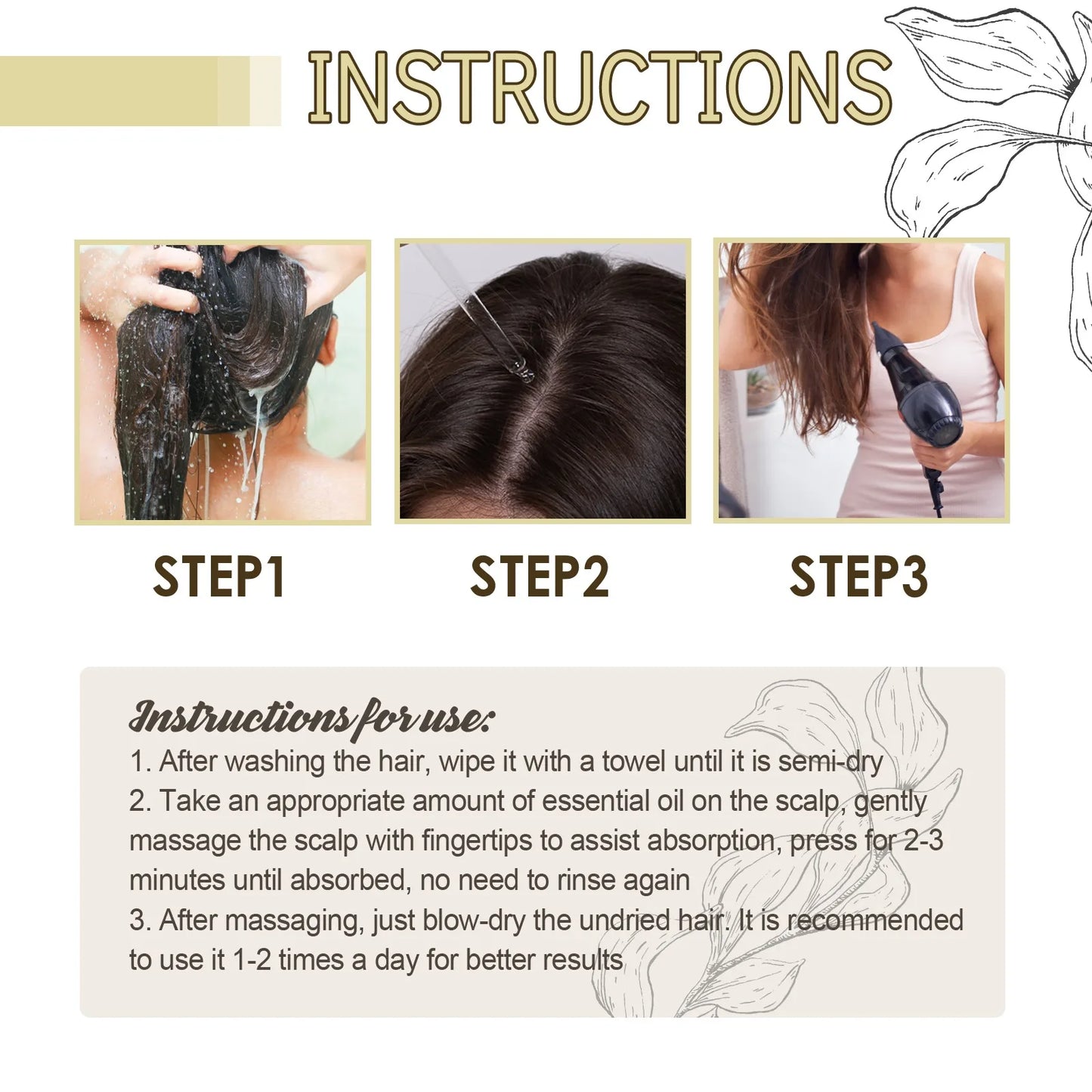 Rosemary Hair Growth Oil – Scalp Treatment & Repair, 60ml