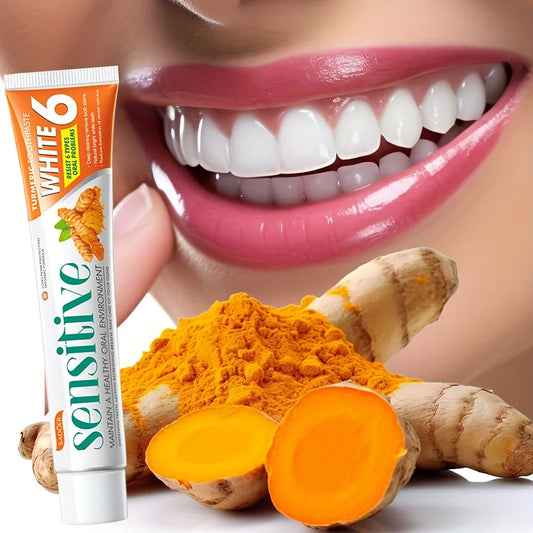 Turmeric Toothpaste for Fresh Breath, Deep Cleaning, and Whitening Teeth 100g Peaceful Pleasures Health and Wellness