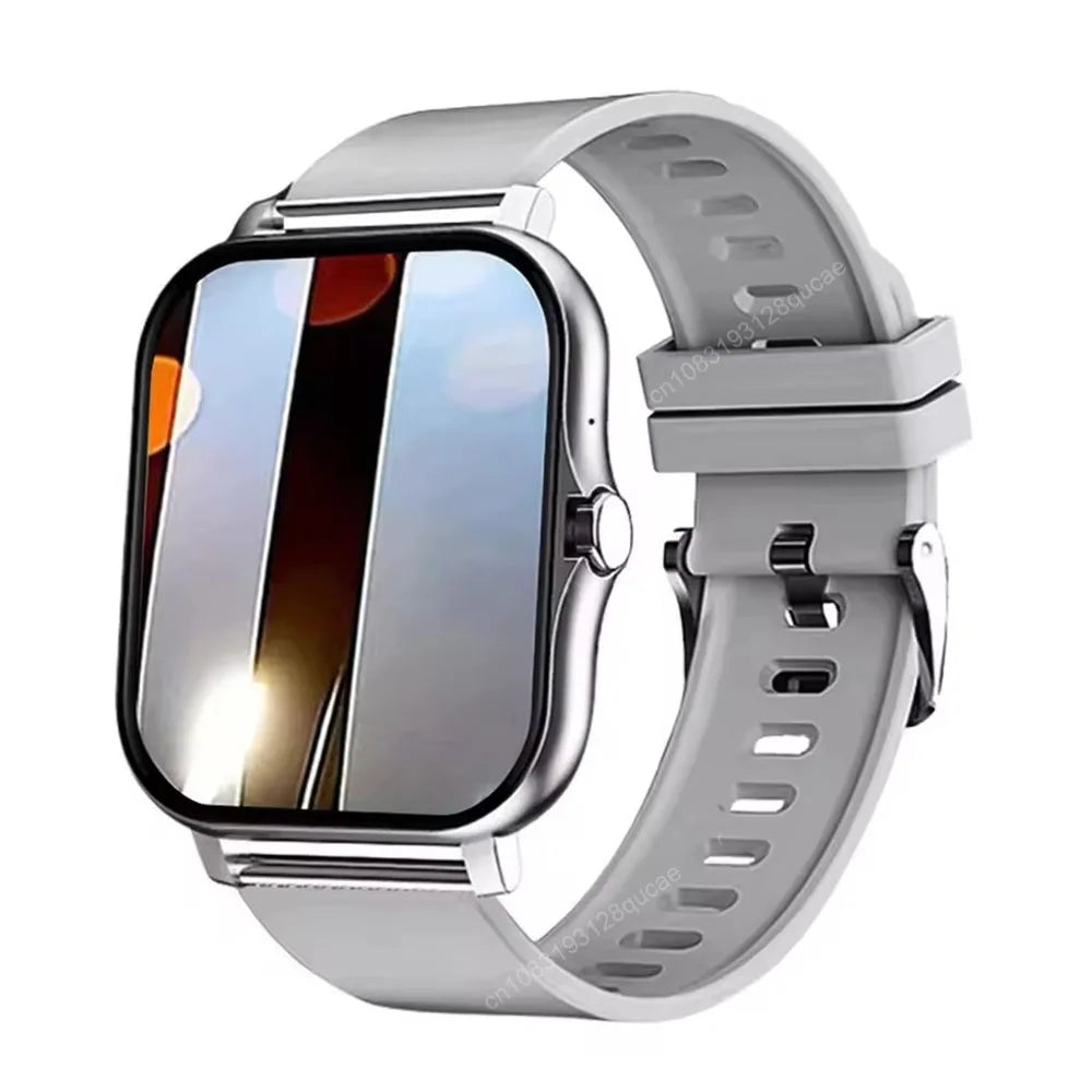 2026 Smart Watch 2.01'' HD Display Answer Make Call Message Preview Sport Modes DIY Dial Weather Forecast Smart Watch Men Women Peaceful Pleasures Health and Wellness Silver