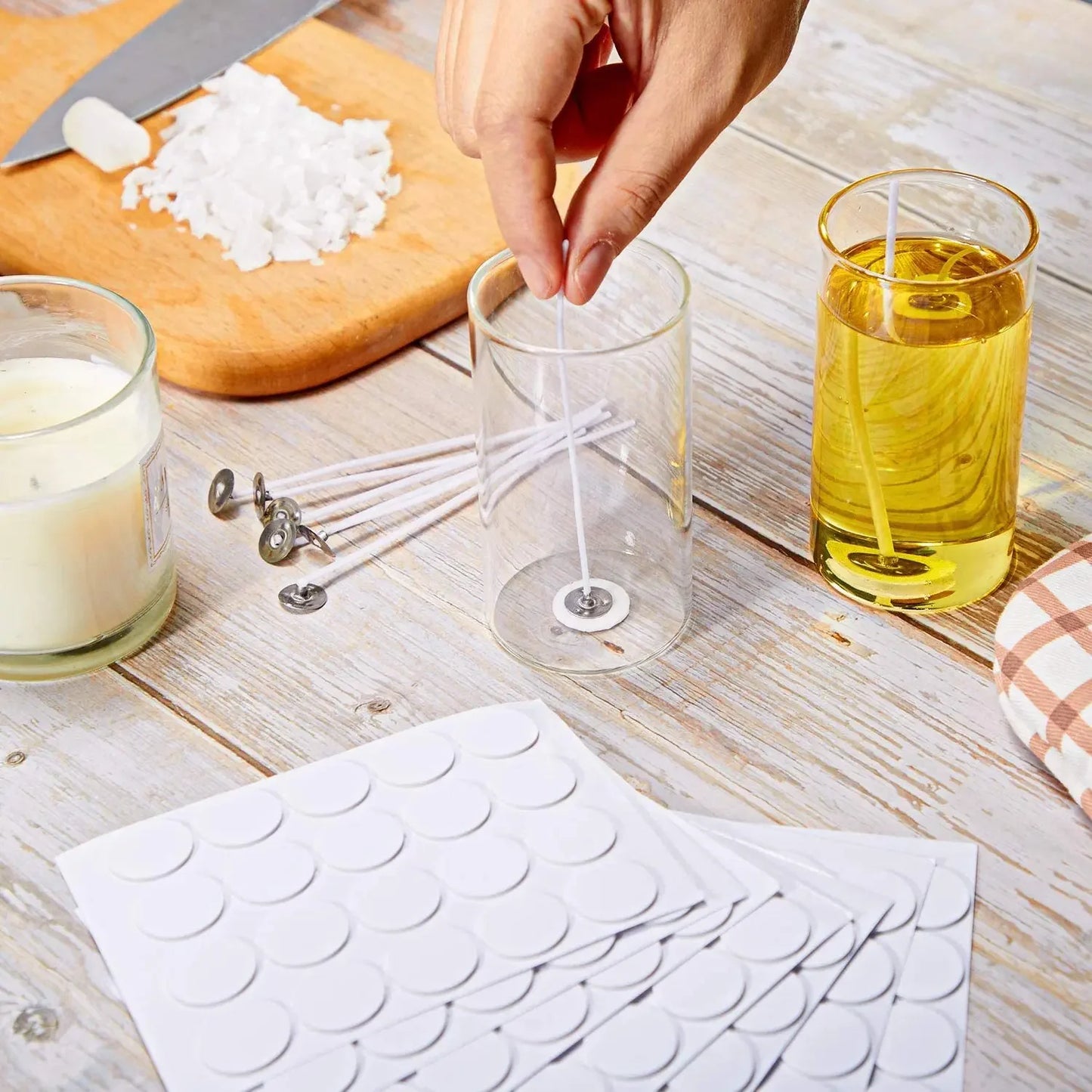 Candle Wick Stickers & Foam Pads | 100–400pcs Candle Making Kit