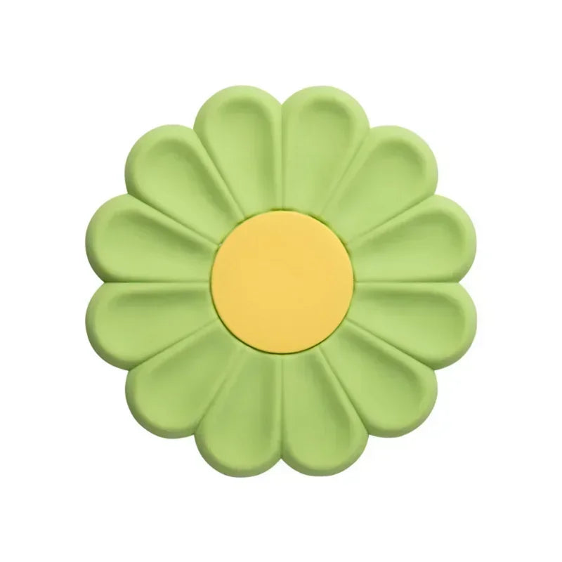 Silicone Coaster Colorful Daisy Shape Heat Resistant Anti Scalding