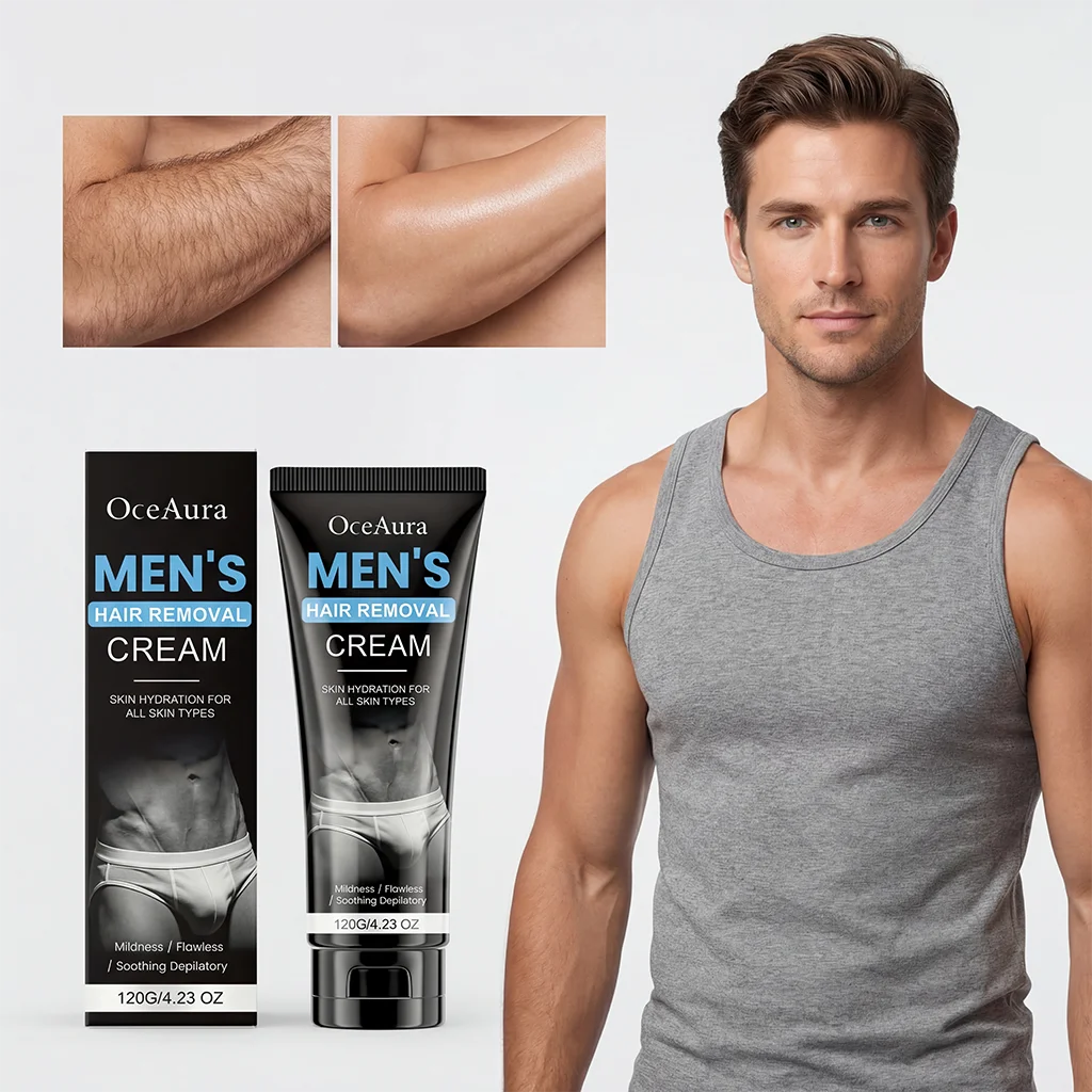 Men's Painless Hair Removal Cream – Chest Arms Legs