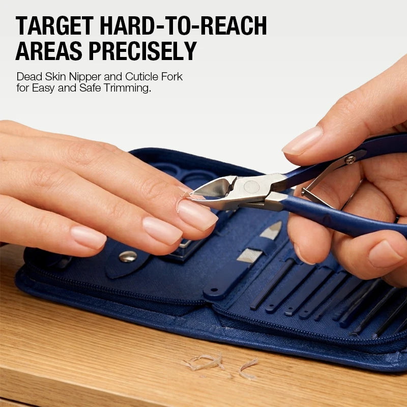 18PCS Professional Nail Clipper Set Home Set Stainless Steel Nail Clippers Hand and Foot Care with Zipper Case for Men & Women Peaceful Pleasures Health and Wellness