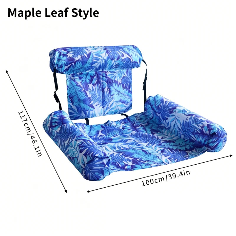 Adult Inflatable Floating Lounge Chair | Foldable Pool Float