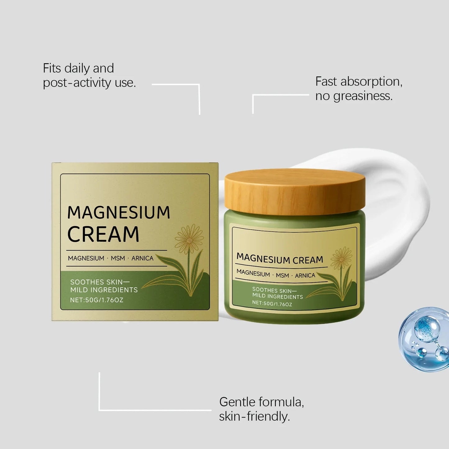 Magnesium Body Cream – Relaxation, Comfort & Sleep Support