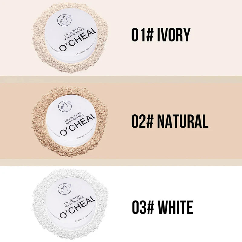 O'CHEAL Loose Setting Powder – Oil Control & Waterproof Matte
